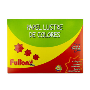 Carpeta Papel Lustre de Colores Fultons