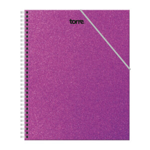 Cuaderno Universitario Clásico Glam Torre Fucsia