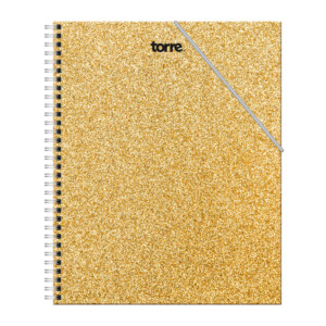 Cuaderno Universitario Clásico Glam Torre Dorado