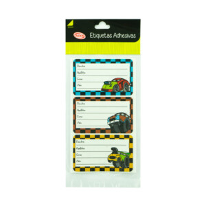 Etiqueta Escolar Autos