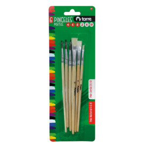 Pinceles Mixtos Plano-Redondo Torre