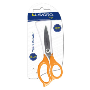 Tijera Escolar Lavoro Naranja Neón