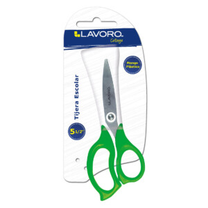 Tijera Escolar Lavoro Verde Neón